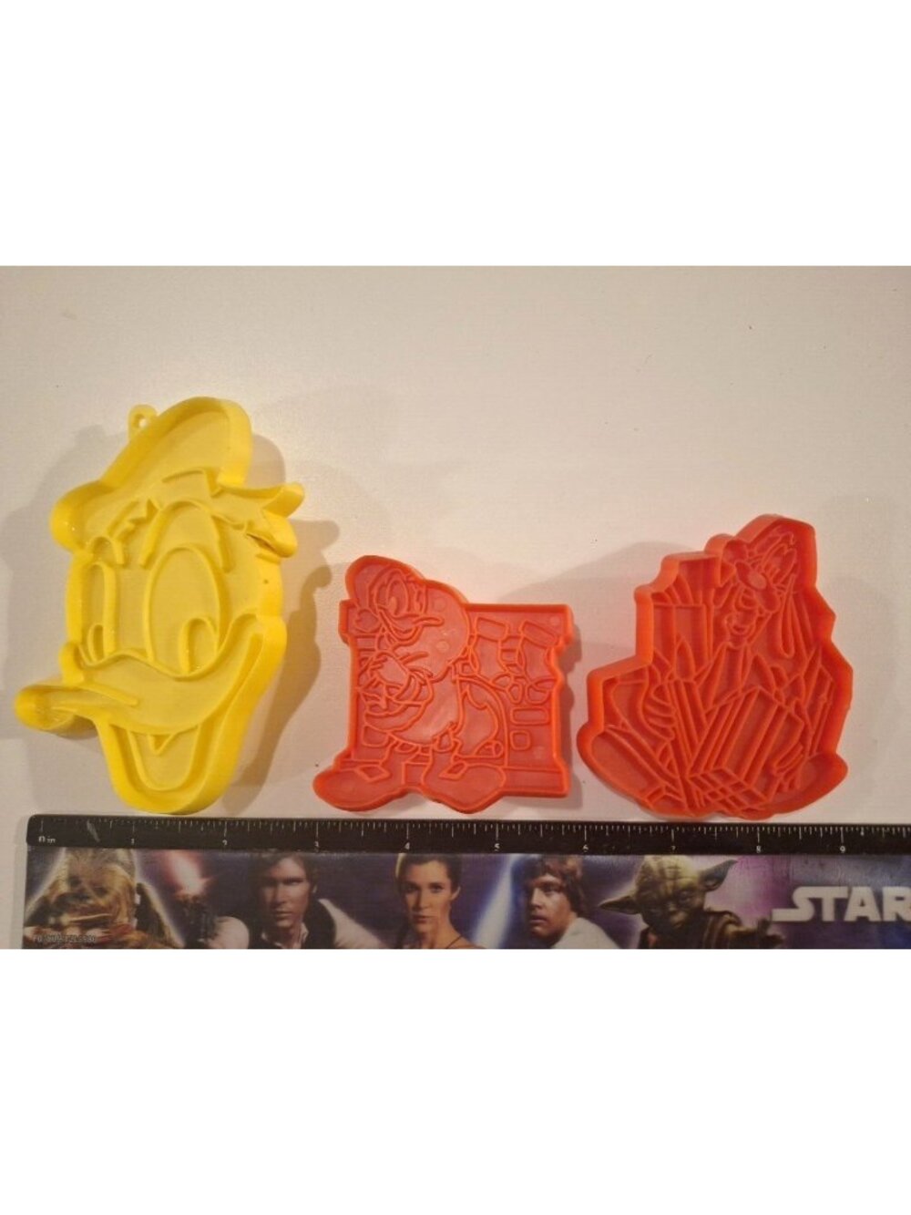 Disney Donald Duck Goofy Plastic Cookie Cutters Vintage 3 Lot Head Face - Picture 3 of 9